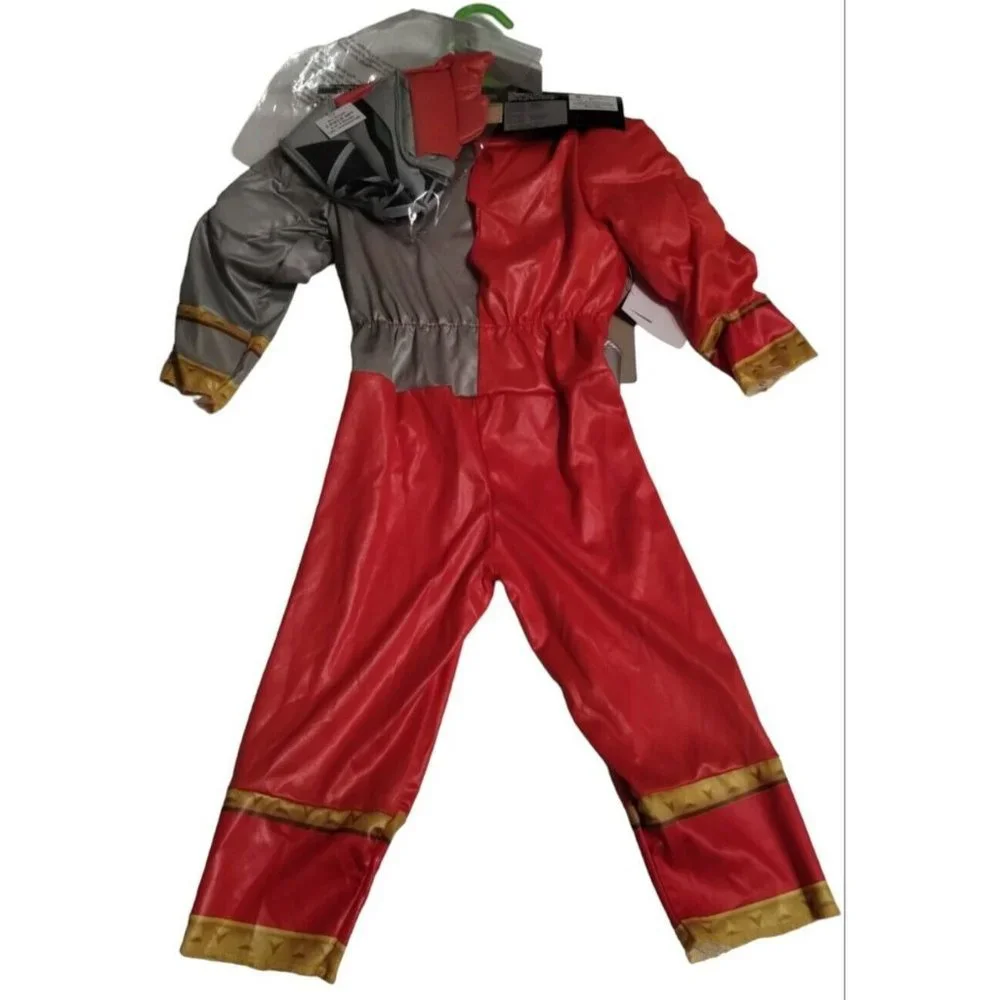 Dino Fury Red Power Rangers 2 Piece Toddler Costume 2T Disguise Cosplay